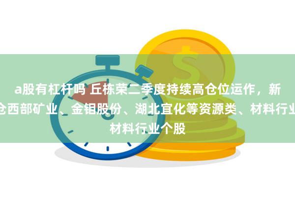 a股有杠杆吗 丘栋荣二季度持续高仓位运作，新进重仓西部矿业、金钼股份、湖北宜化等资源类、材料行业个股